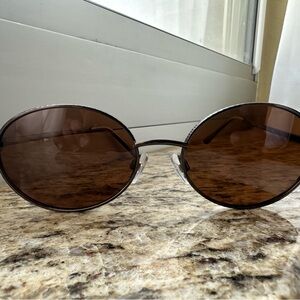 Foster Grant Round Brown Sunglasses